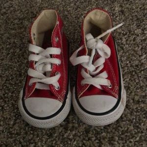 Red Converse Hi Top- toddler size